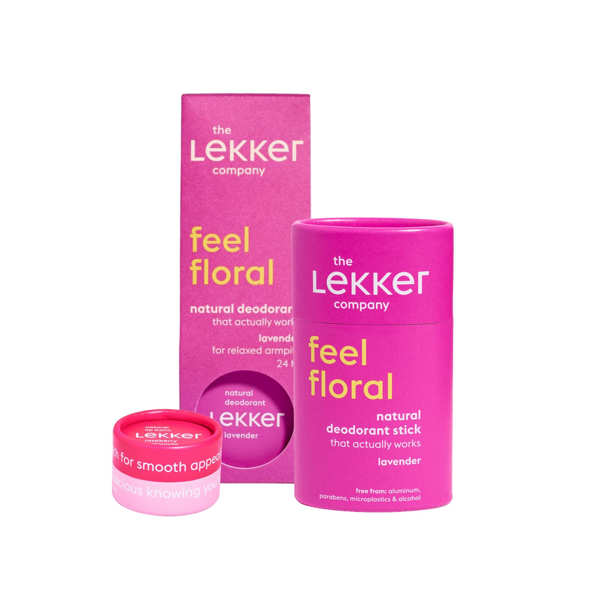 Combi deal - Pinkfusion - Deodorant - Lippenbalsem - The Lekker Company - The lekker company